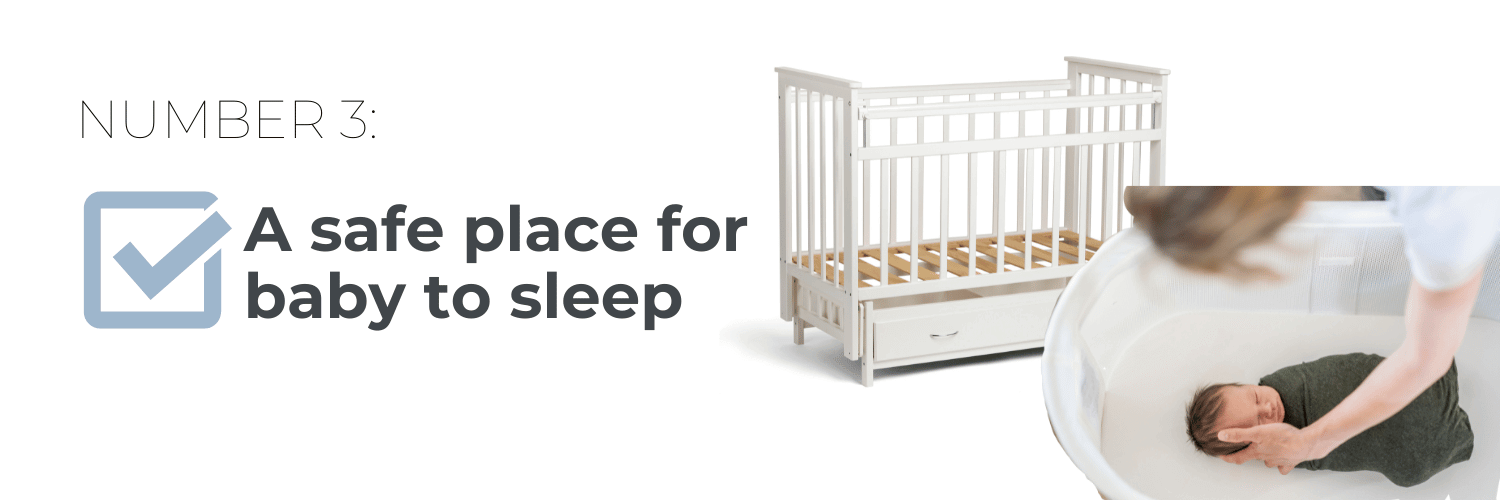 Choosing and comfortable and safe place for baby to sleep