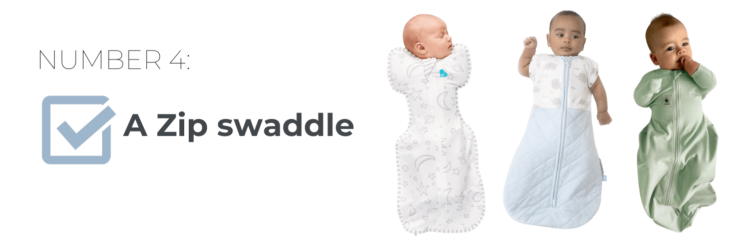 A zip swaddle