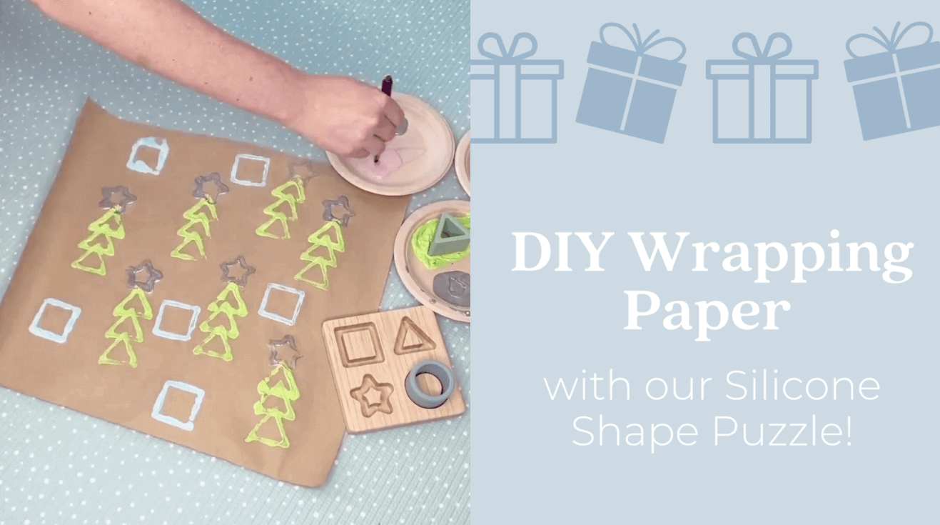 How to make DIY wrapping paper with munchkin & bear toys