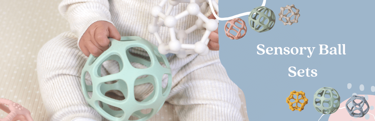 Silicone sensory balls for little ones - teething, catching, open ended play 