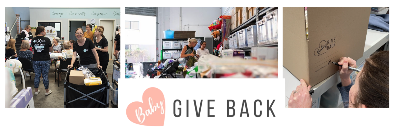 Baby Give Back Charity packing donations for babies in need