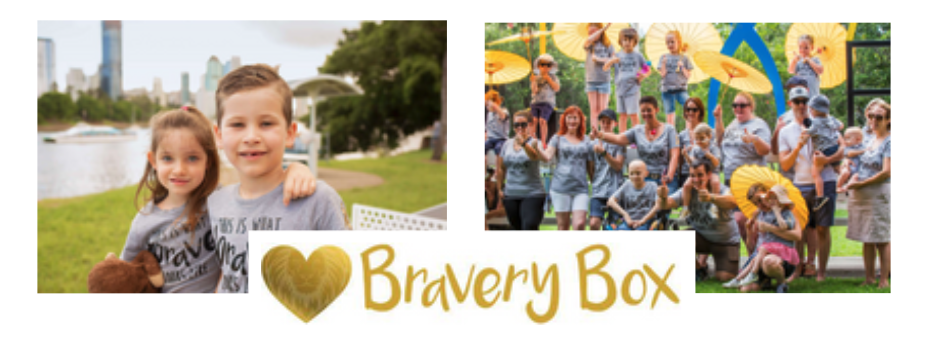 Happy children supporting Bravery Box charity