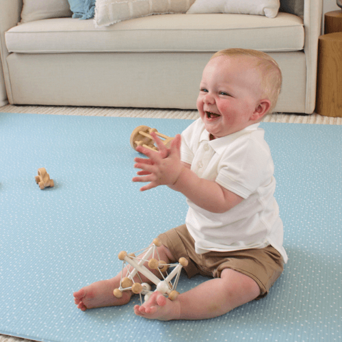 Large Speckled Play Mat - Sky Blue